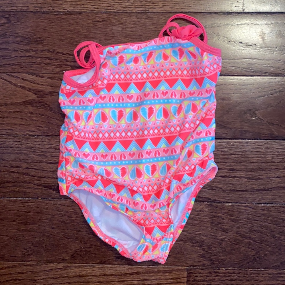 OP 18m Coral Pattern Toddler Girl Bathing Suit